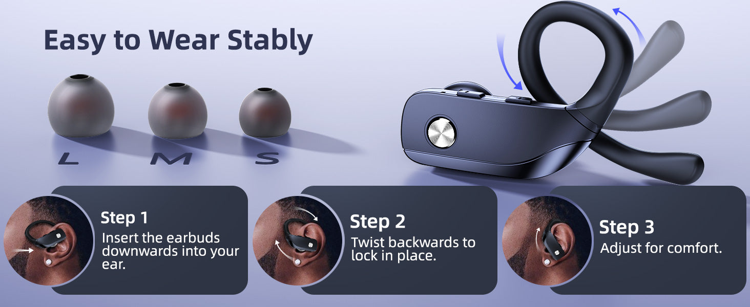 BMANL Wireless Earbuds Black
LED Display Charging Case
Bluetooth Earbuds with Earhooks
Sport Earphones Secure Fit
Wireless Earbuds Battery Indicator
One Button Control Earbuds
48 Hour Playtime Wireless Earbuds
Crystal Clear Call Quality
Sweatproof Wireless Earbuds
Comfortable Earbuds for Workout