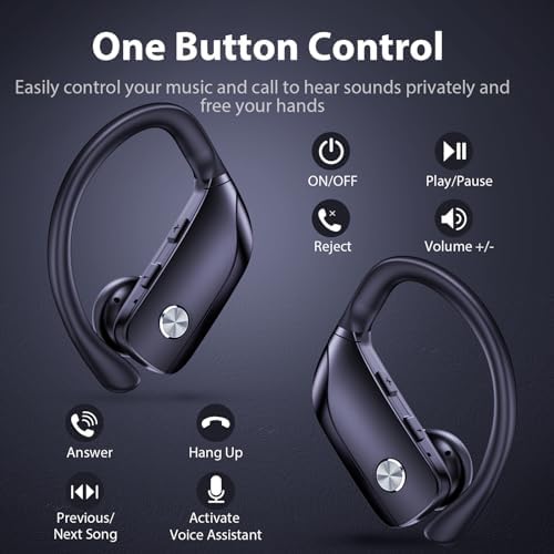 BMANL Wireless Earbuds Black
LED Display Charging Case
Bluetooth Earbuds with Earhooks
Sport Earphones Secure Fit
Wireless Earbuds Battery Indicator
One Button Control Earbuds
48 Hour Playtime Wireless Earbuds
Crystal Clear Call Quality
Sweatproof Wireless Earbuds
Comfortable Earbuds for Workout