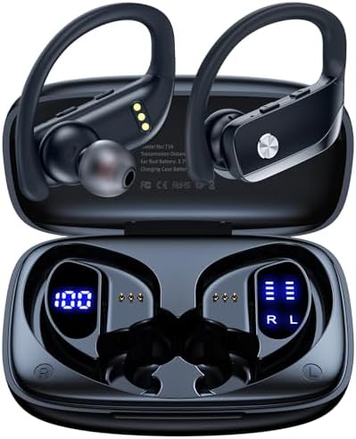 BMANL Wireless Earbuds Black
LED Display Charging Case
Bluetooth Earbuds with Earhooks
Sport Earphones Secure Fit
Wireless Earbuds Battery Indicator
One Button Control Earbuds
48 Hour Playtime Wireless Earbuds
Crystal Clear Call Quality
Sweatproof Wireless Earbuds
Comfortable Earbuds for Workout