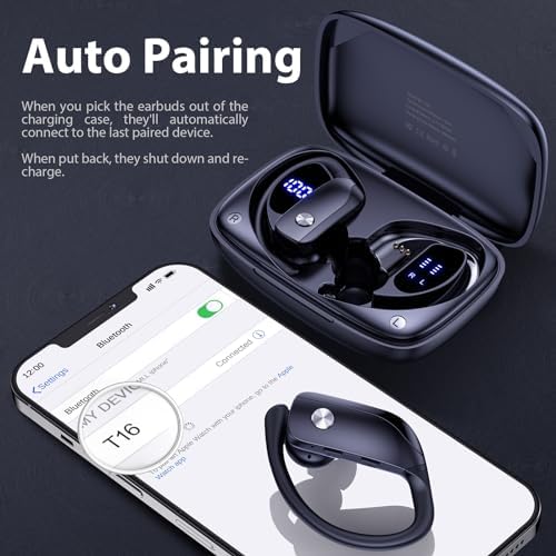 BMANL Wireless Earbuds Black
LED Display Charging Case
Bluetooth Earbuds with Earhooks
Sport Earphones Secure Fit
Wireless Earbuds Battery Indicator
One Button Control Earbuds
48 Hour Playtime Wireless Earbuds
Crystal Clear Call Quality
Sweatproof Wireless Earbuds
Comfortable Earbuds for Workout