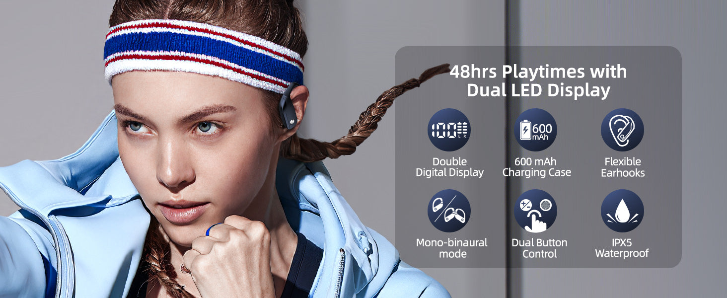 BMANL Wireless Earbuds Black
LED Display Charging Case
Bluetooth Earbuds with Earhooks
Sport Earphones Secure Fit
Wireless Earbuds Battery Indicator
One Button Control Earbuds
48 Hour Playtime Wireless Earbuds
Crystal Clear Call Quality
Sweatproof Wireless Earbuds
Comfortable Earbuds for Workout